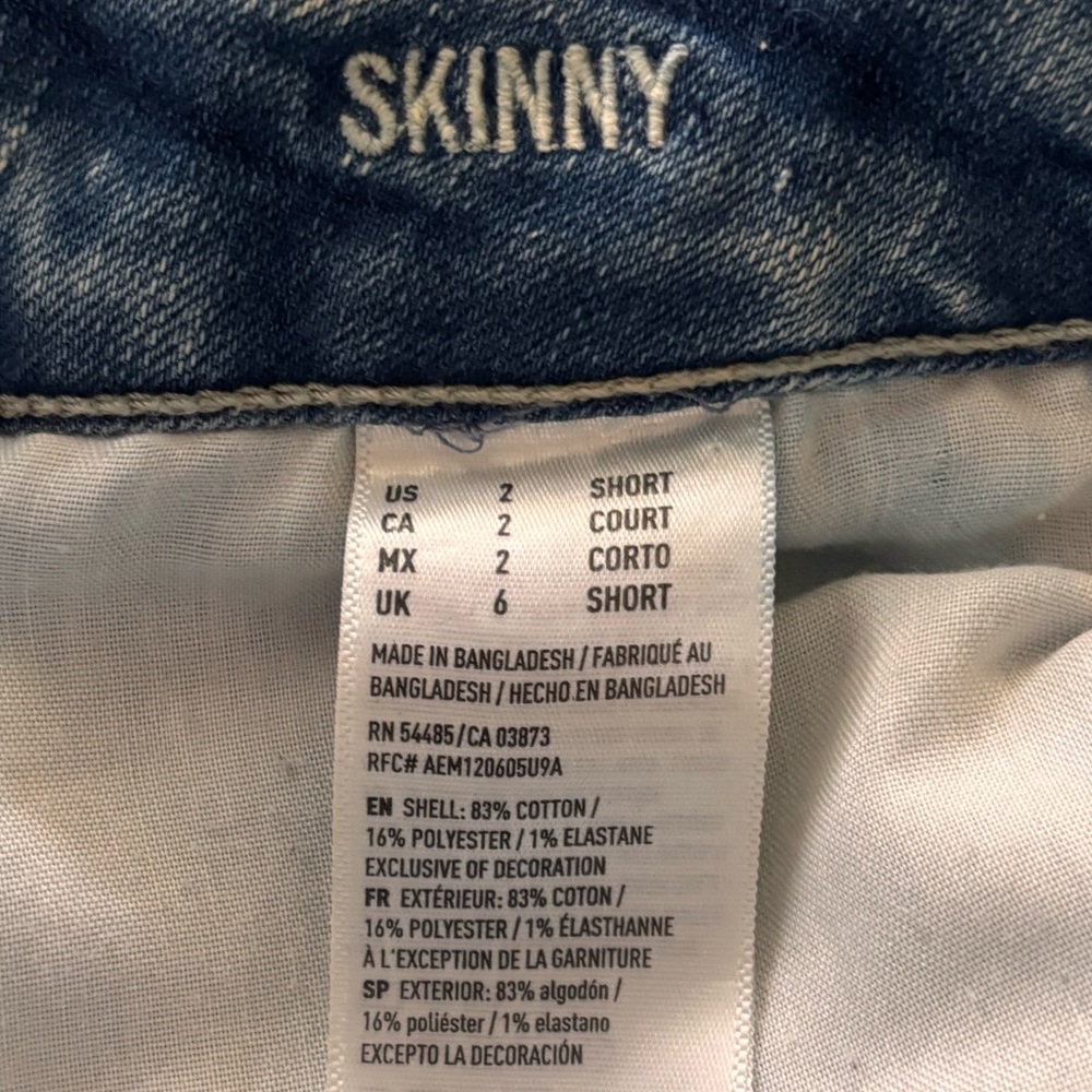 American Eagle AE Jeans 2 Short skinny - Picture 4 of 4